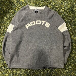 Roots Athletics Vintage Grey V Neck Sweater (S)